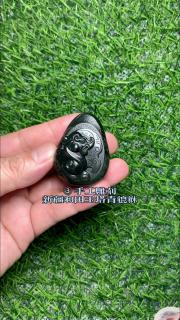 玉雕王老师手工雕刻新疆和田玉塔青貔貅③