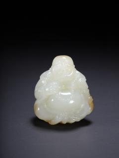 和田玉弥勒佛,尺寸:4.0×3.7×2.8厘米,重量54.6克
