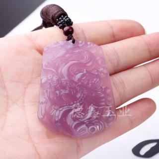 紫玉髓吊坠 龙牌 马达加斯加玉髓挂件厂家 直播供货